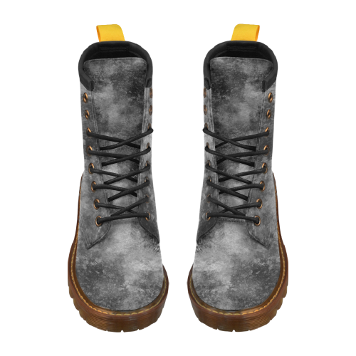 Black Grunge High Grade PU Leather Martin Boots For Men Model 402H