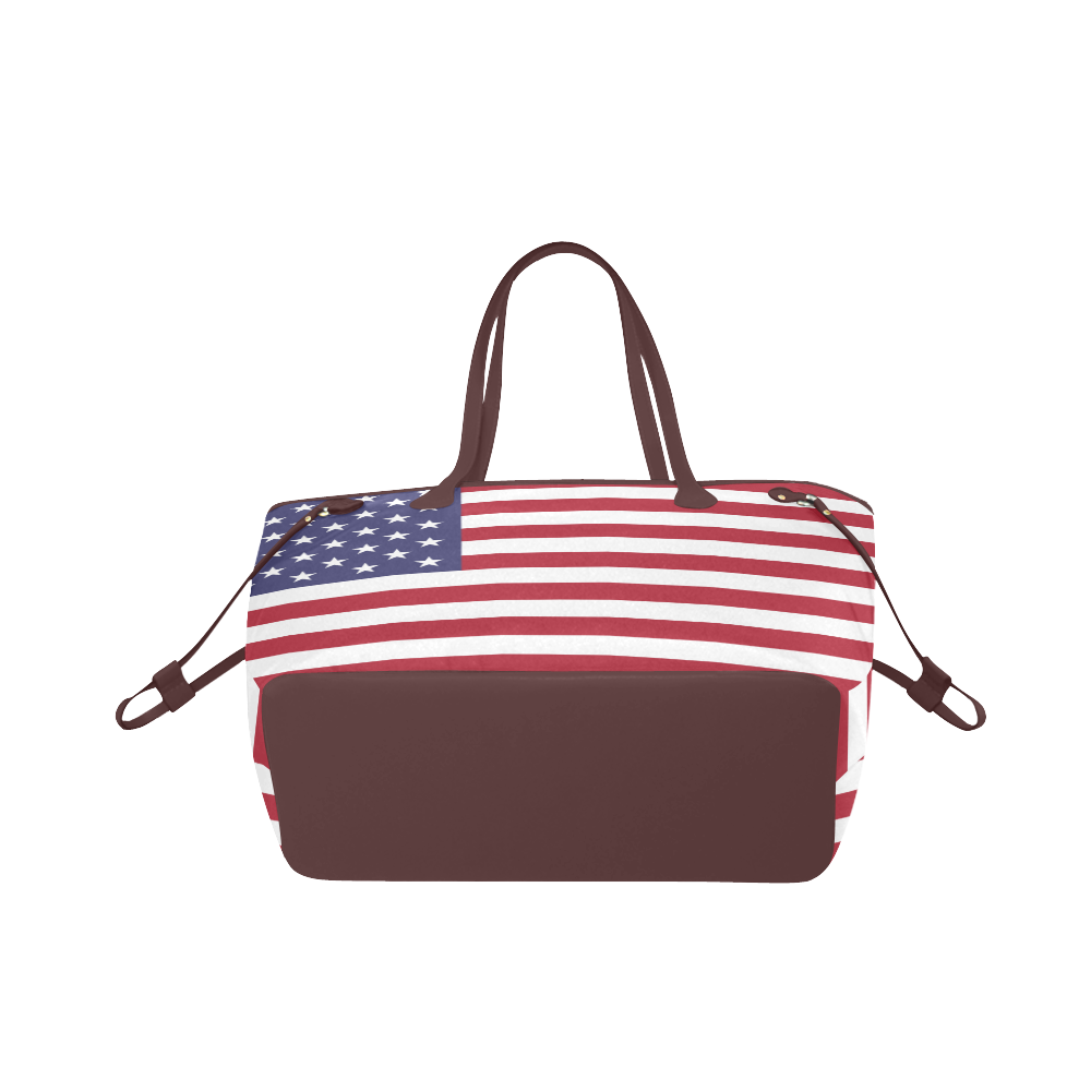 United States of America flag Clover Canvas Tote Bag (Model 1661)
