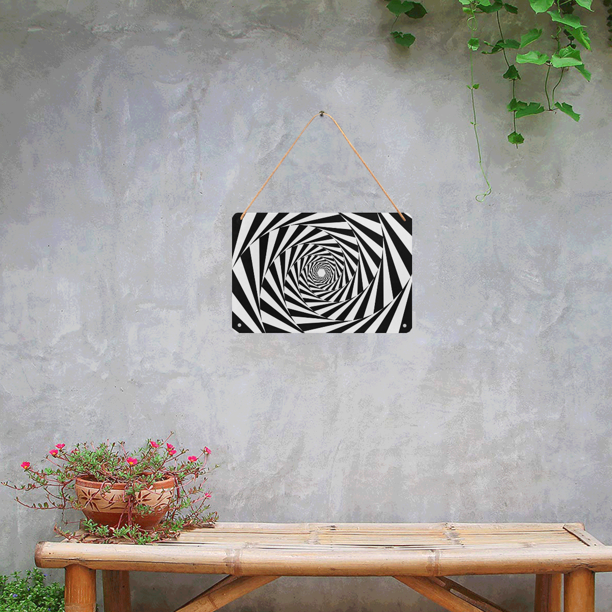 Spiral Metal Sign 12"x8"