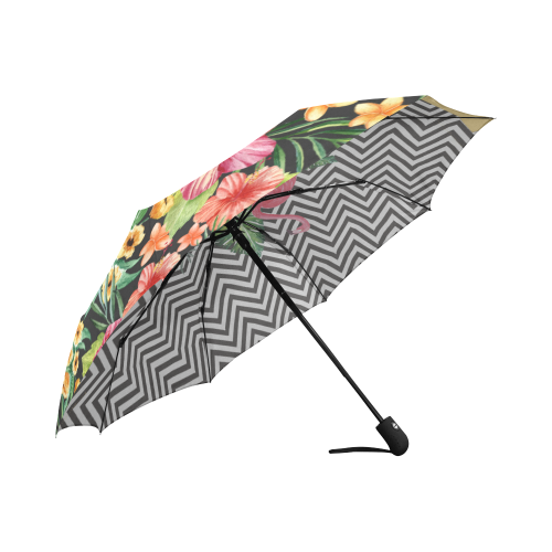 Amazing Flamingo Chevron Auto-Foldable Umbrella (Model U04)