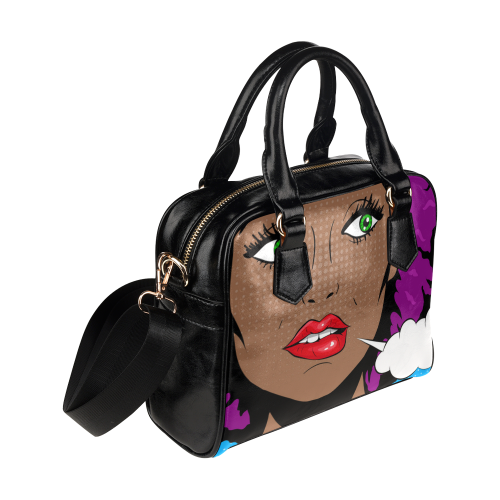 African Woman Pop Art Shoulder Handbag (Model 1634)