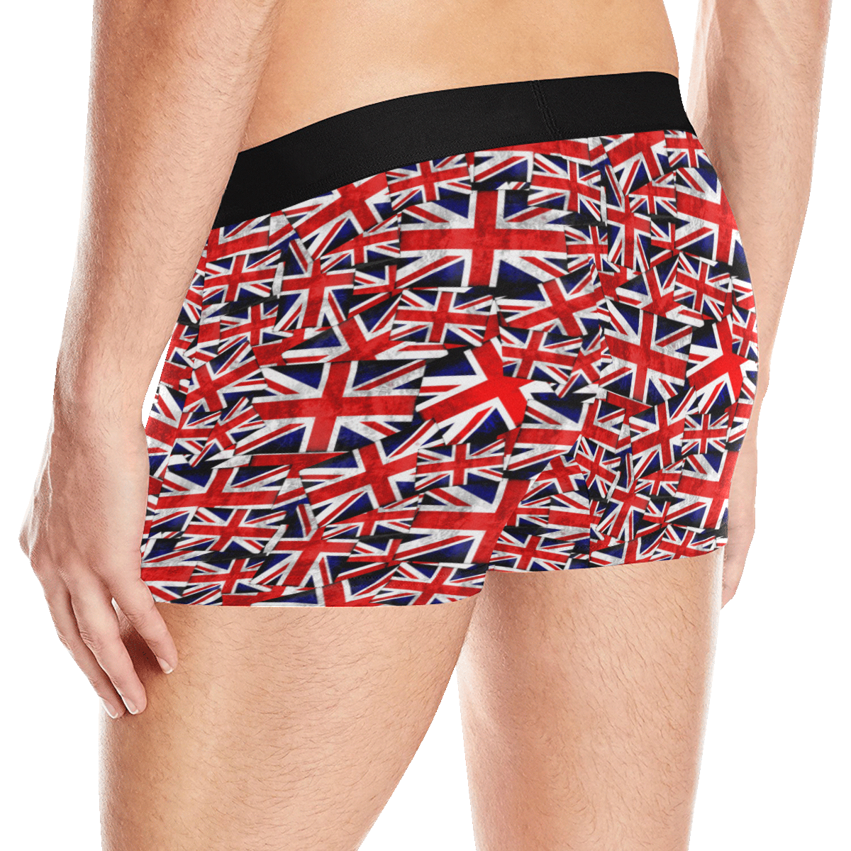 Union Jack British UK Flag Men's Boxer Briefs with Merged Design (Model  L10)