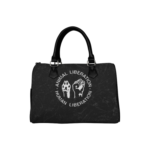 Animal Liberation, Human Liberation Boston Handbag (Model 1621)