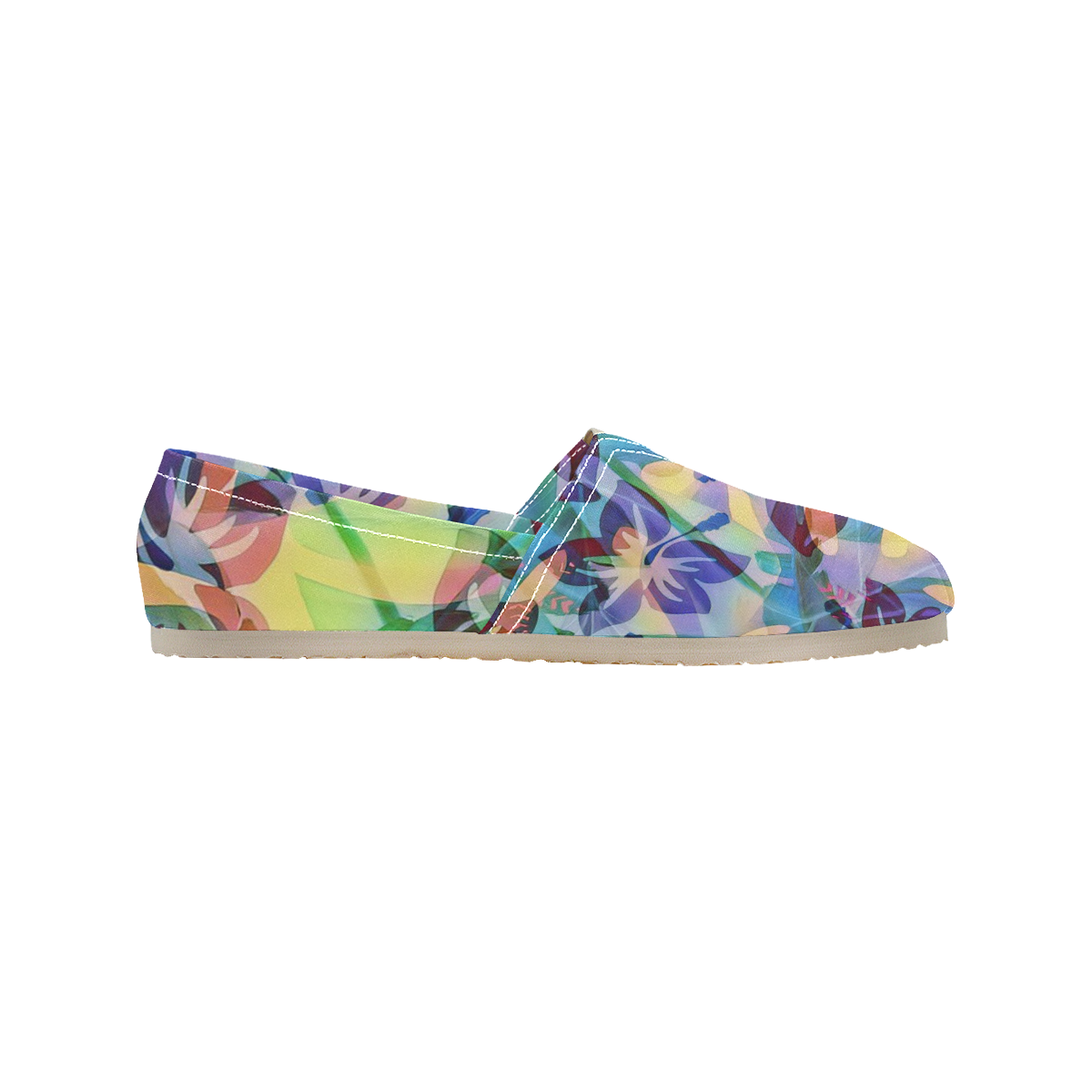 trendy floral mix 818A by JamColors Women's Classic Canvas Slip-On (Model 1206)