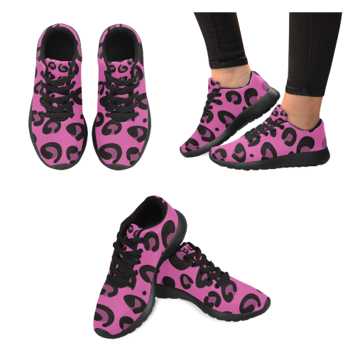 Wild pink sweet tiger pink Men's Running Shoes/Large Size (Model 020)