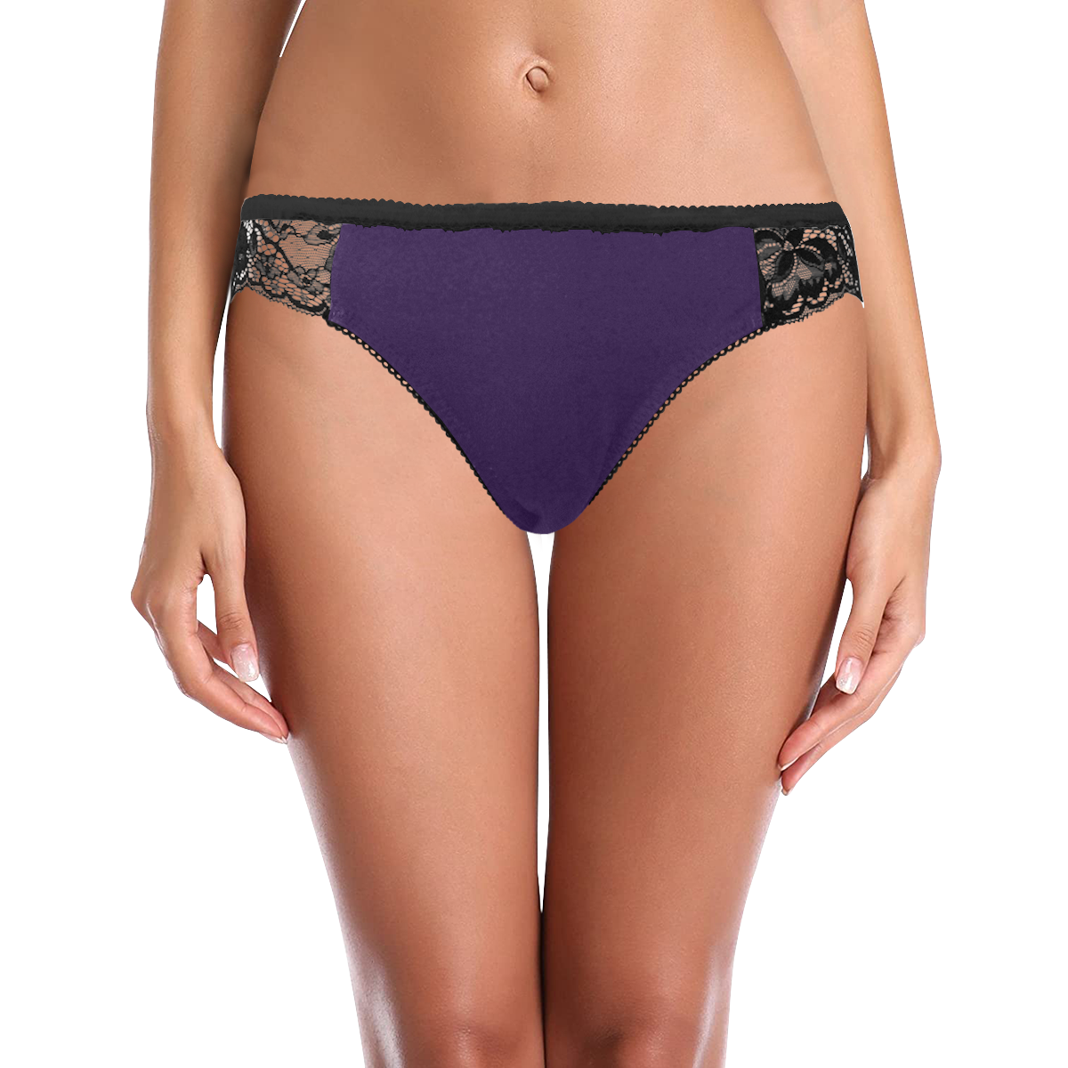 color Russian violet Women's Lace Panty (Model L41)
