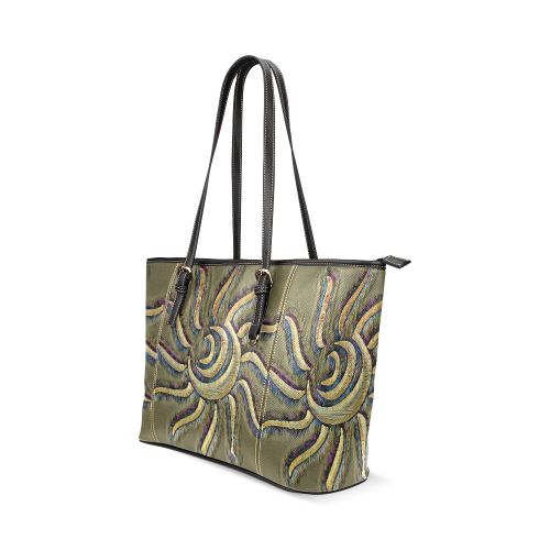 Golden Sun Leather Tote Bag/Large (Model 1640)