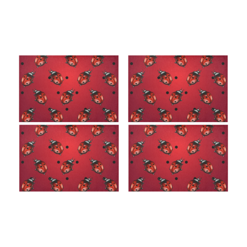 Red Ladybugs Placemat 12’’ x 18’’ (Set of 4)