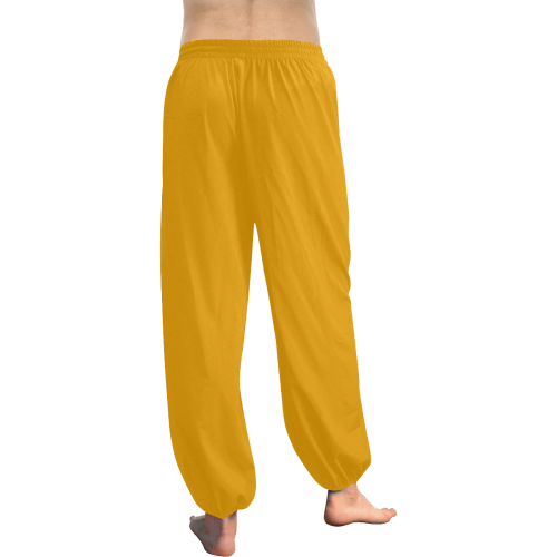 Sunflower Orange Solid Color Women's All Over Print Harem Pants (Model L18)
