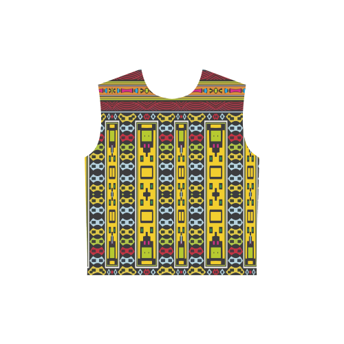 Shapes rows All Over Print Sleeveless Hoodie for Women (Model H15)