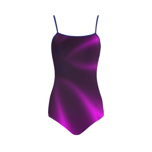 Purple Blossom Strap Swimsuit ( Model S05)