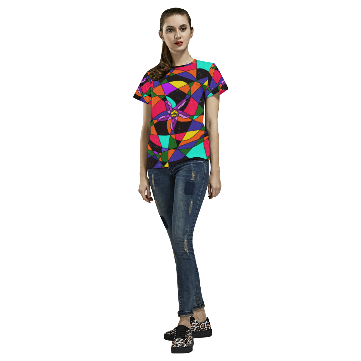 Abstract Design S 2020 All Over Print T-Shirt for Women (USA Size) (Model T40)