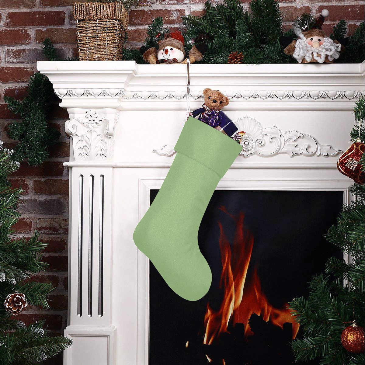 color asparagus Christmas Stocking