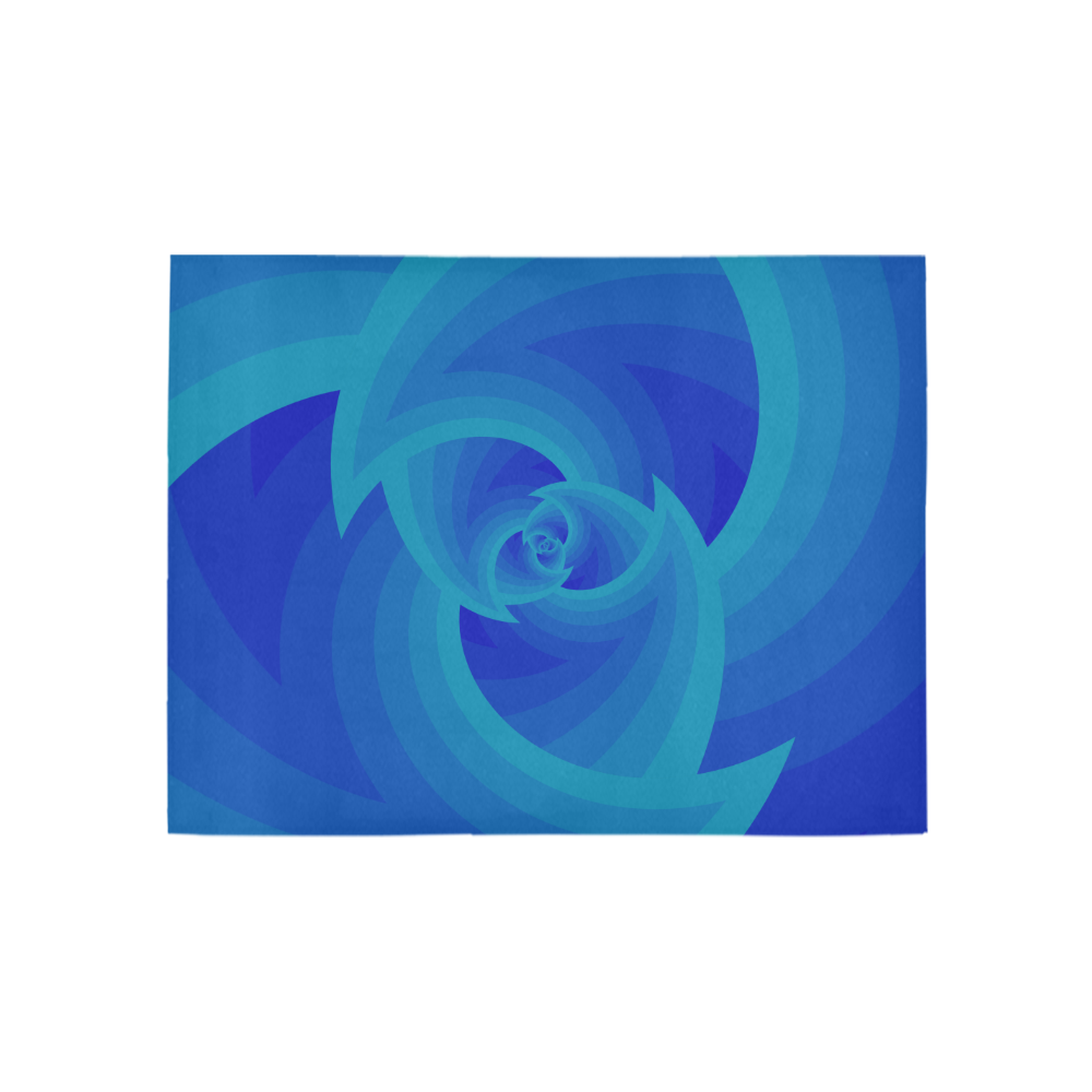 Royal blue wave Area Rug 5'3''x4'