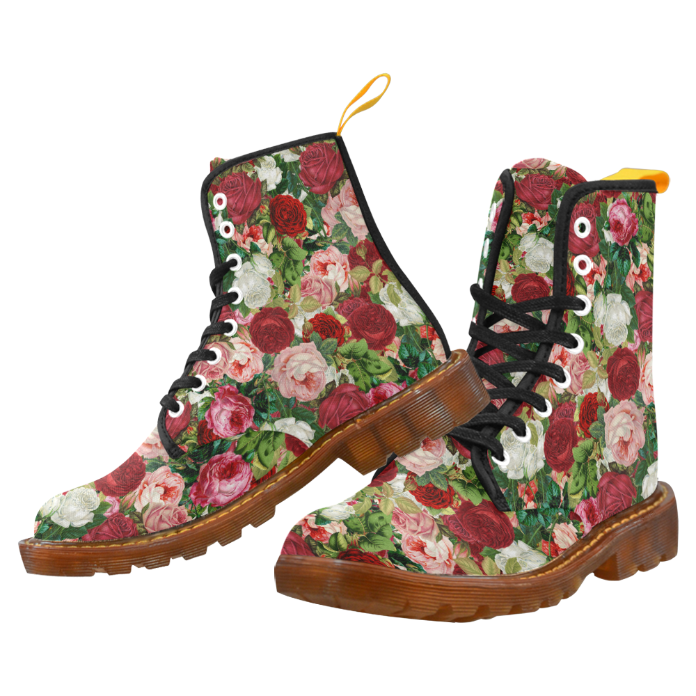 Vintage Flowers Martin Boots For Women Model 1203H