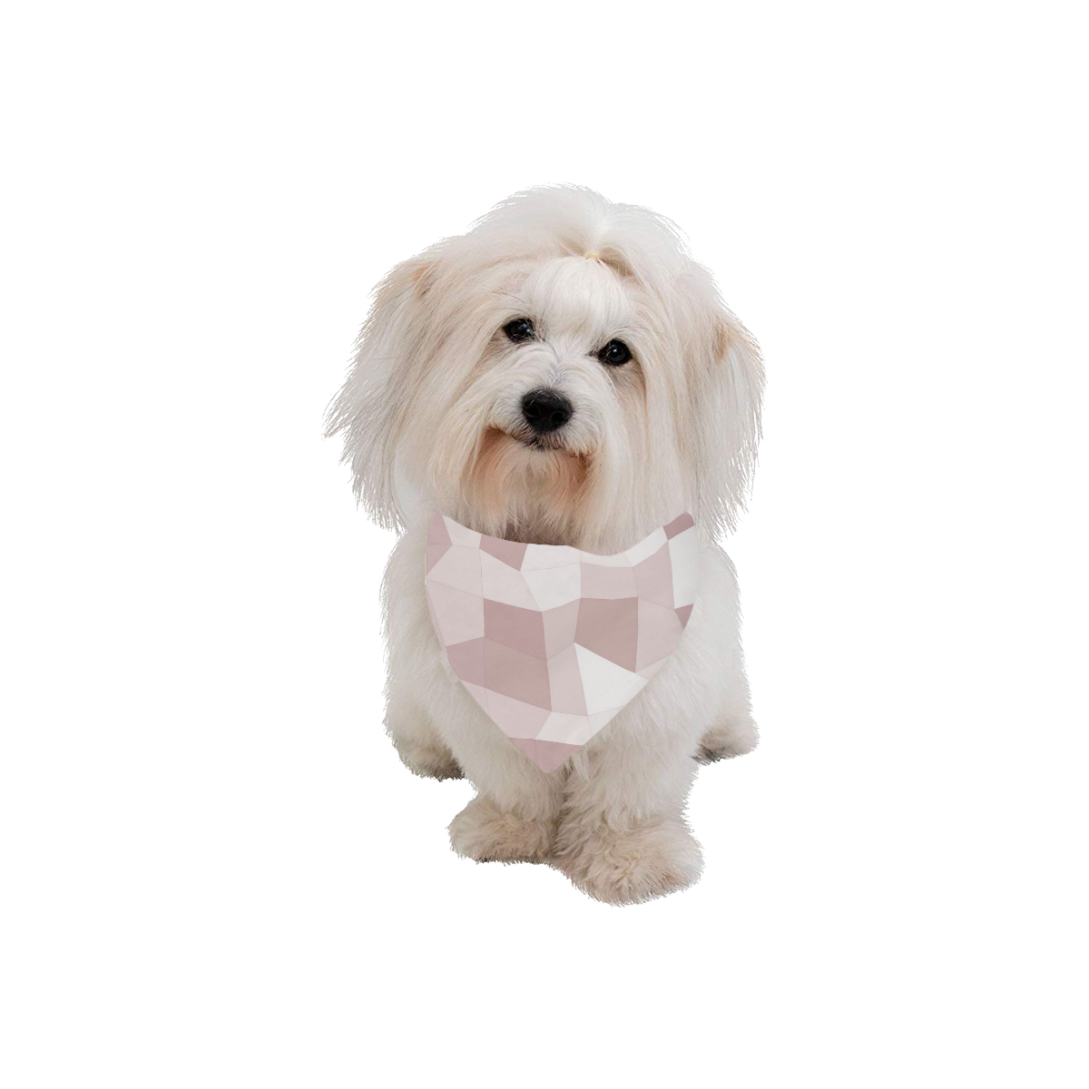 Mauve Beige Mosaic Pet Dog Bandana/Large Size