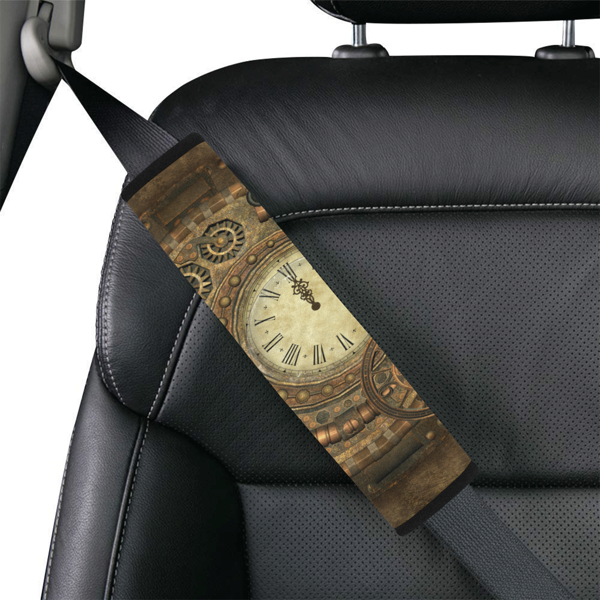 Steampunk, awesome clockwork Car Seat Belt Cover 7''x12.6''