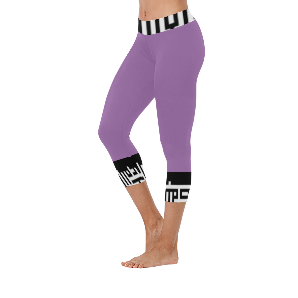 M1caprilegw0013 Women's Low Rise Capri Leggings (Invisible Stitch) (Model L08)