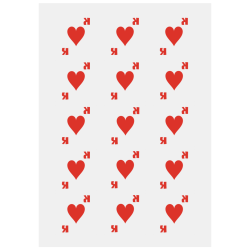 Playing Card King of Hearts Personalized Temporary Tattoo (15 Pieces)
