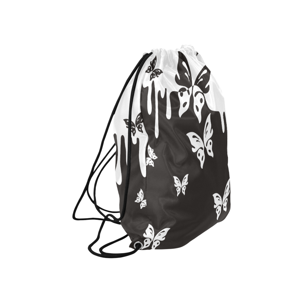 Animals Nature - Splashes Tattoos with Butterflies Large Drawstring Bag Model 1604 (Twin Sides)  16.5"(W) * 19.3"(H)