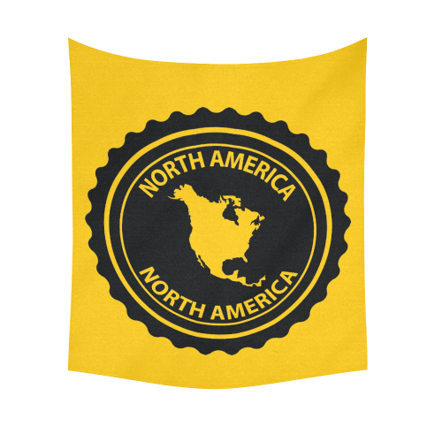 North America stamp Cotton Linen Wall Tapestry 51"x 60"