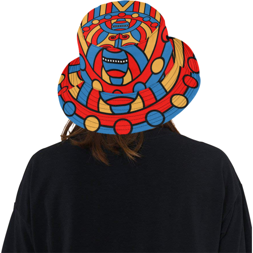 Aztec Maasai Lion Tribal All Over Print Bucket Hat