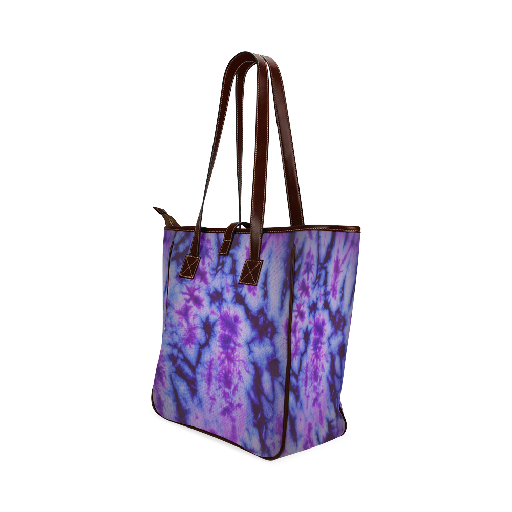 tie dye in purple and blue Classic Tote Bag (Model 1644)