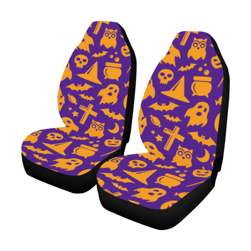 Fun Scary Halloween Pattern Car Seat Covers (Set of 2)