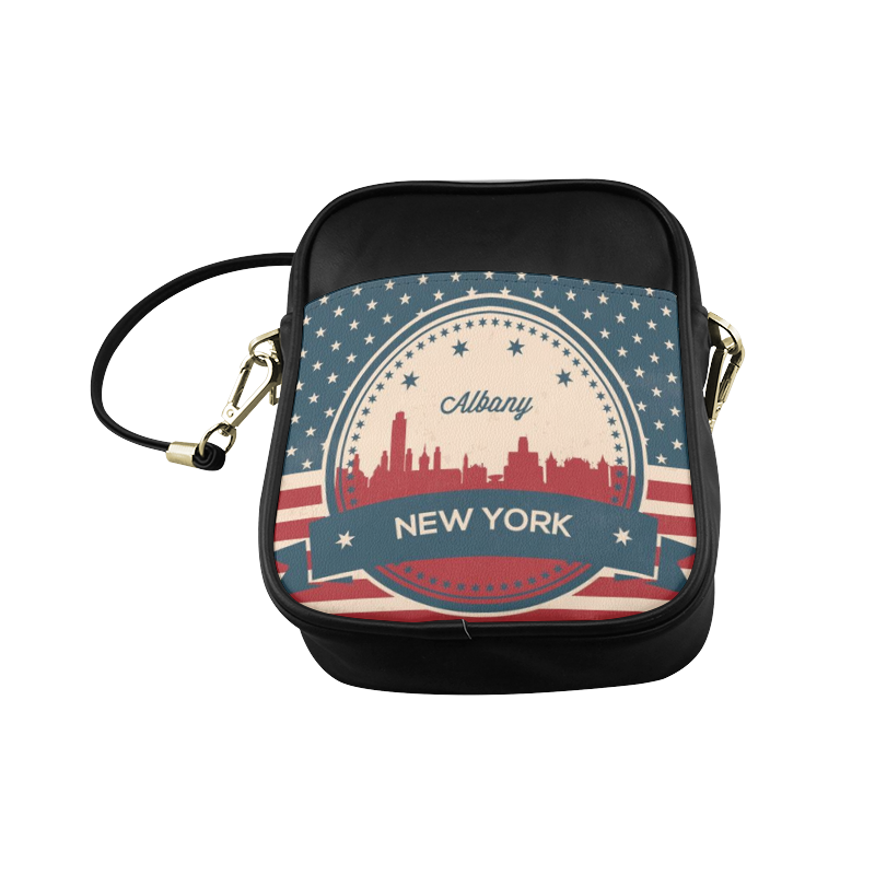 Albany New York Retro Skyline Sling Bag (Model 1627)