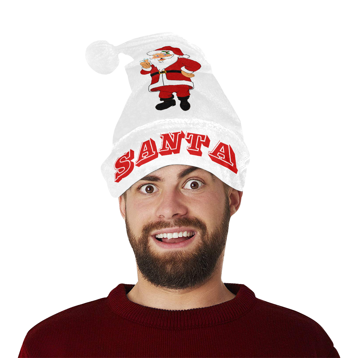 SANTA White/Red Santa Hat