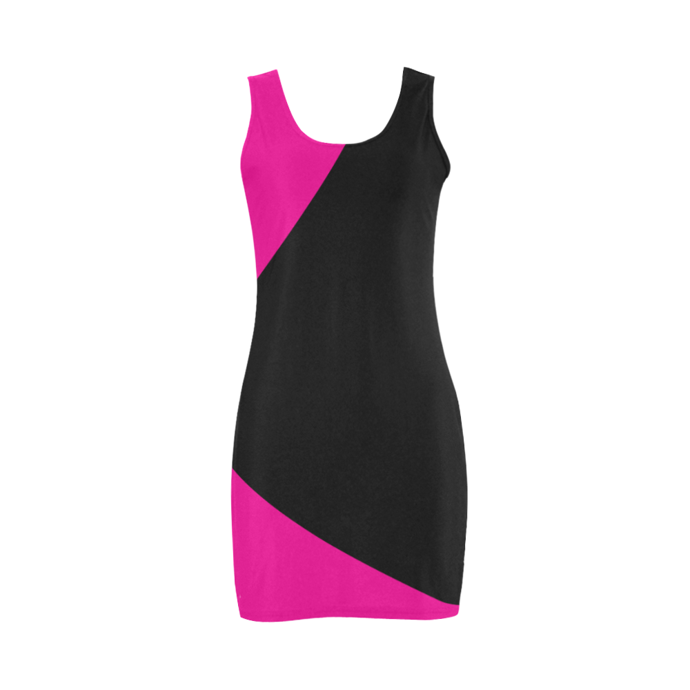 Pink and Black Colorblock Medea Vest Dress (Model D06)