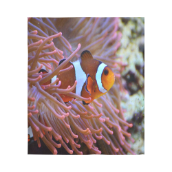 Anemone Fish Cotton Linen Wall Tapestry 51"x 60"