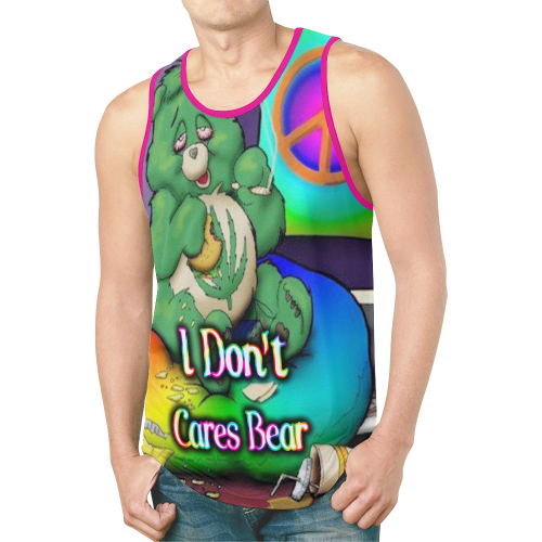 Weed - I Don't Cares Bear New All Over Print Tank Top for Men (Model T46)