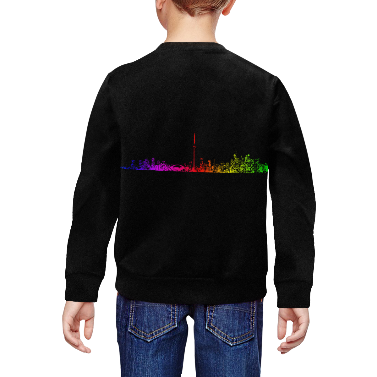 Toronto Rainbow All Over Print Crewneck Sweatshirt for Kids (Model H29)