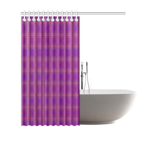 Purple gold multicolored multiple squares Shower Curtain 69"x70"