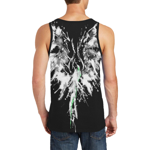 Phoenix - Abstract Painting Bird White 1 Men's All Over Print Tank Top (Model T57)