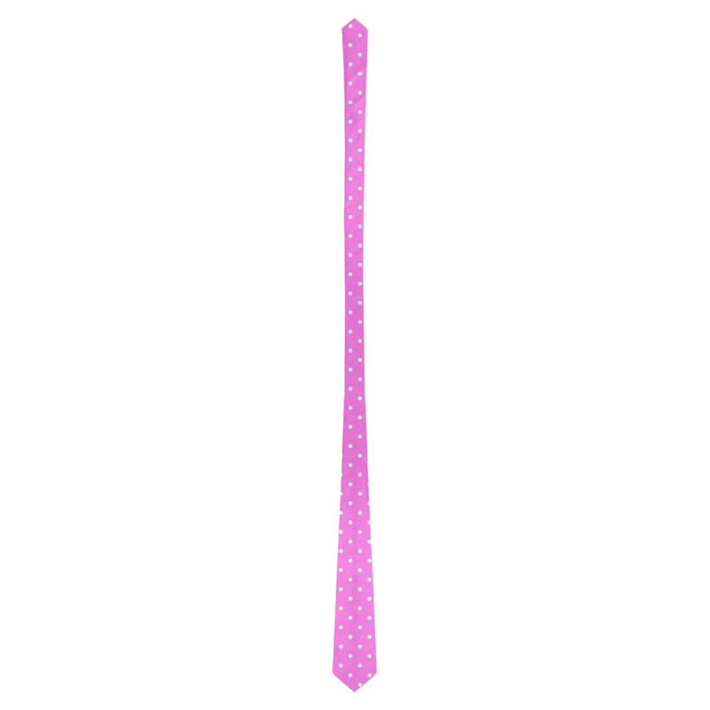 pink polka Classic Necktie (Two Sides)