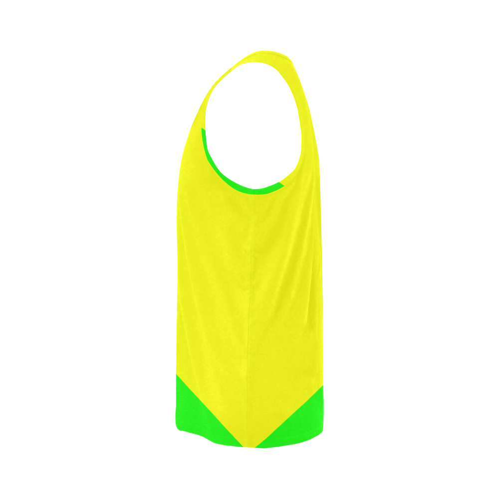 Bright Neon Yellow / Green All Over Print Tank Top for Men (Model T43)