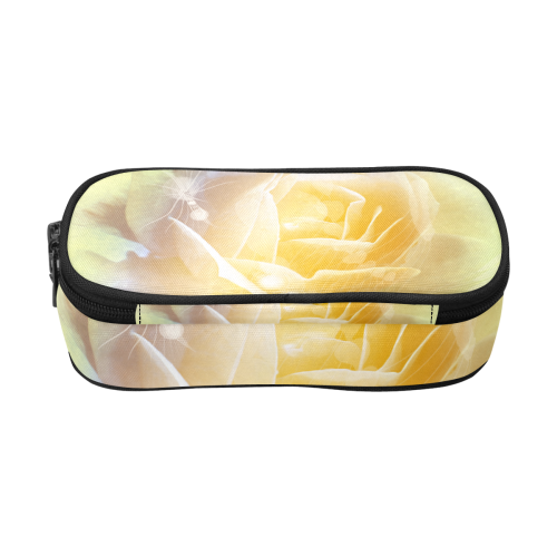 Soft yellow roses Pencil Pouch/Large (Model 1680)