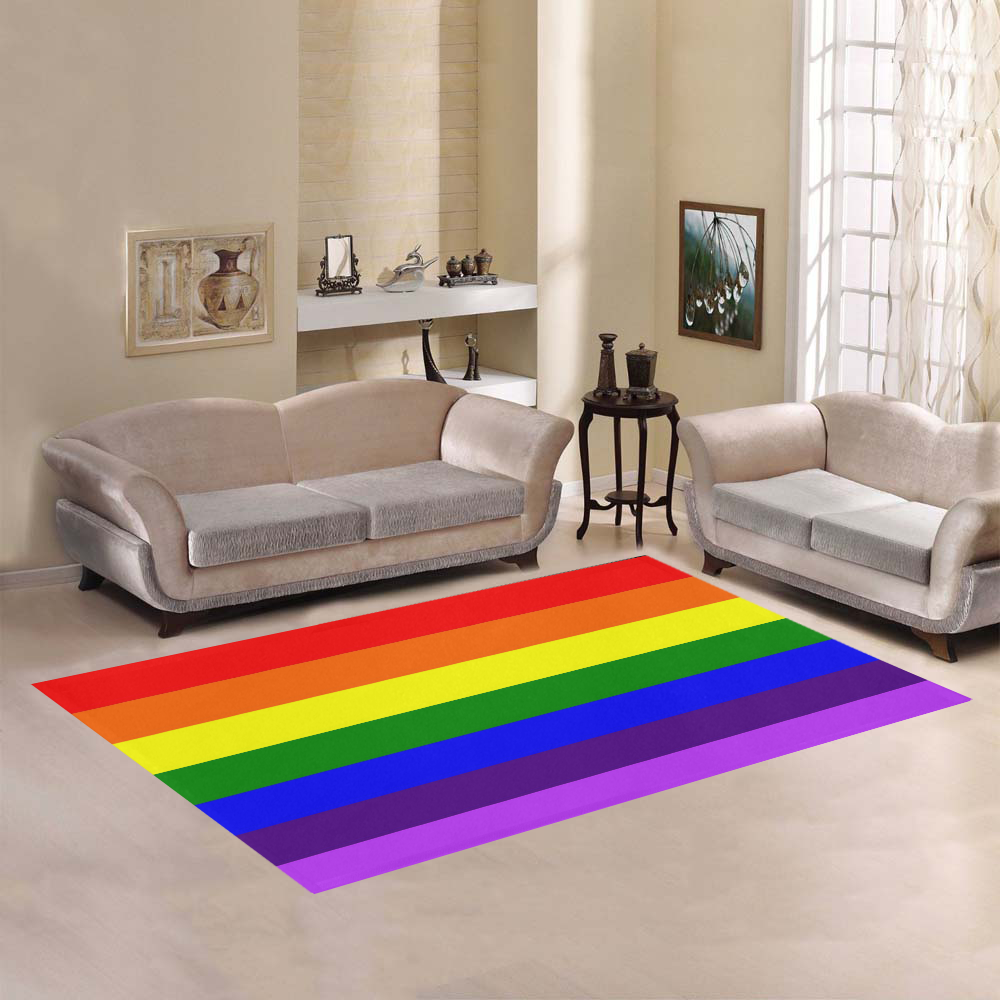 Rainbow Flag (Gay Pride - LGBTQIA+) Area Rug7'x5'