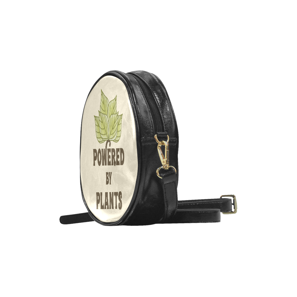 Powered by Plants (vegan) Round Sling Bag (Model 1647)