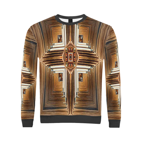 Emblem All Over Print Crewneck Sweatshirt for Men (Model H18)