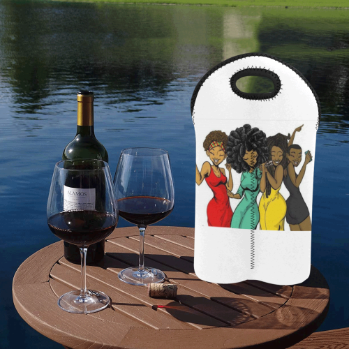 Friendship Goals 2-Bottle Neoprene Wine Bag