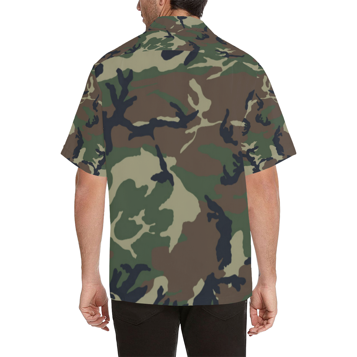 CAMOUFLAGE-WOODLAND 4 Hawaiian Shirt (Model T58)