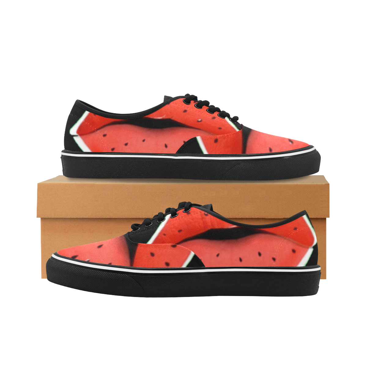 StrawberryLips mens Classic Men's Canvas Low Top Shoes/Large (Model E001-4)