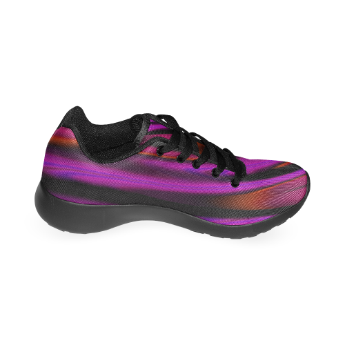 Sunset Waterfall Reflections Abstract Fractal Women’s Running Shoes (Model 020)