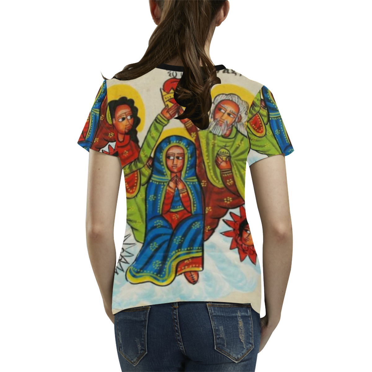 Eddie Toni women's T-shirt All Over Print T-shirt for Women/Large Size (USA Size) (Model T40)