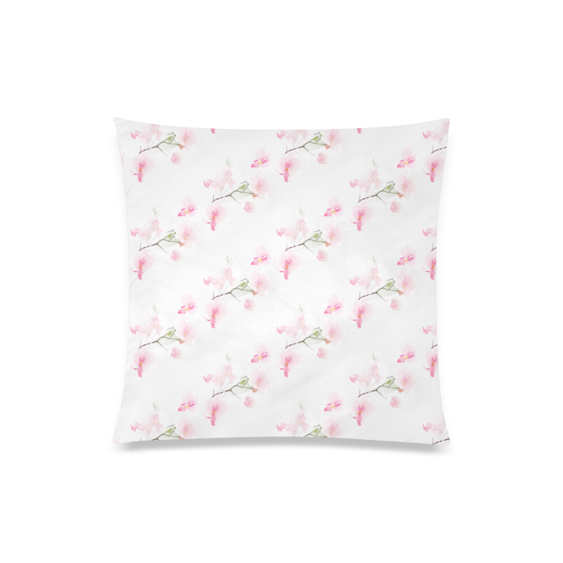 Pattern Orchidées Custom Zippered Pillow Case 20"x20"(Twin Sides)