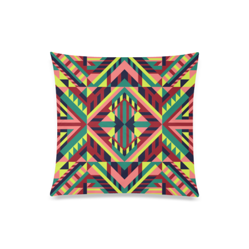 Modern Geometric Pattern Custom Zippered Pillow Case 20"x20"(Twin Sides)