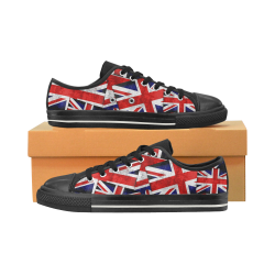 Union Jack British UK Flag Men's Classic Canvas Shoes (Model 018)